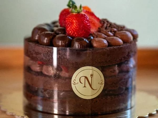 Bolo do Mês Agosto - Com Creme e Brigadeiro de Chocolate (1kg)